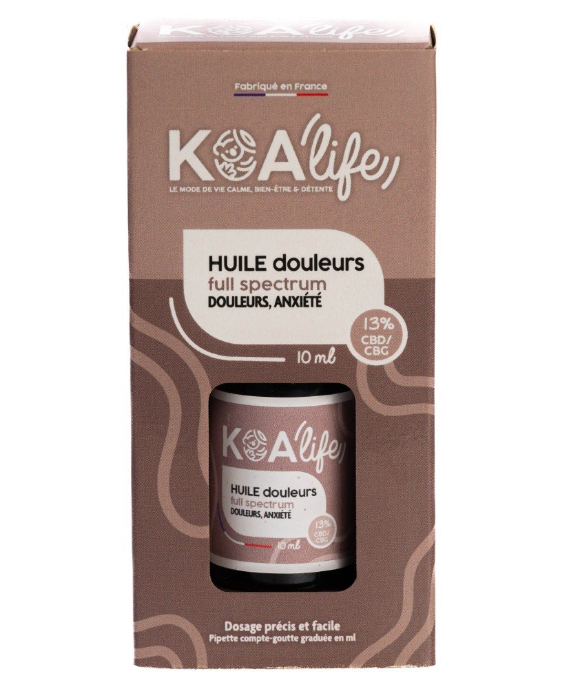 Huile CBD Douleur - 13% de CBD + CBG - 10 ml
