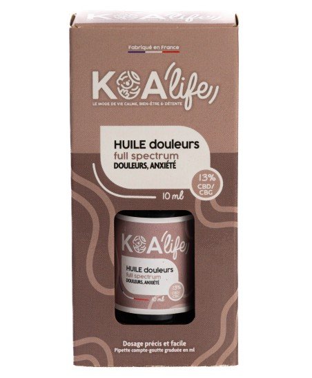 Huile CBD Douleur - 13% de CBD + CBG - 10 ml